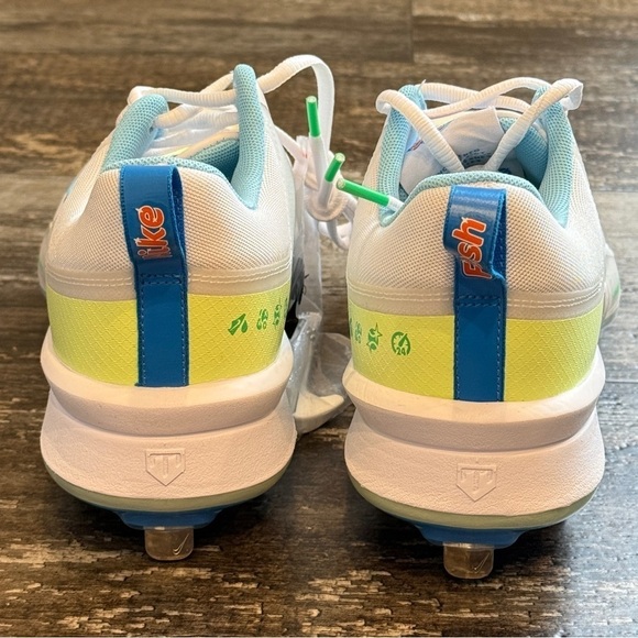 Nike Force Trout 9 Pro Cleats White Volt Aquarius Blue Men Size 7 FQ7941-100 NEW - Picture 5 of 14